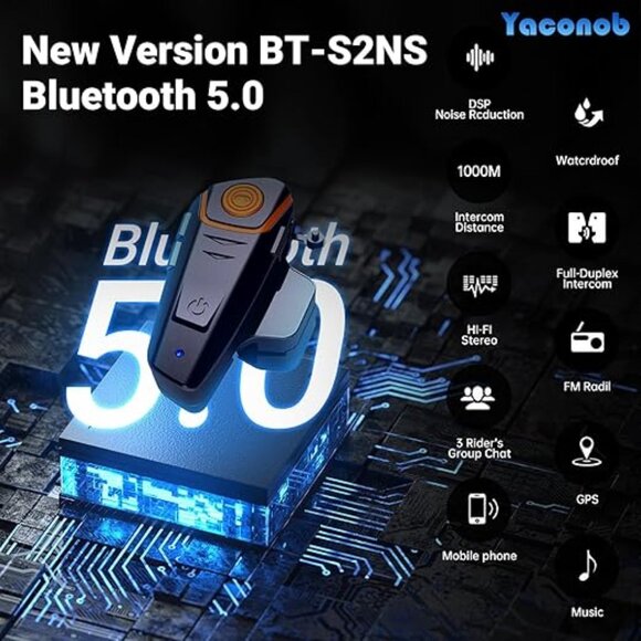 NIB. Helmet BT S2ns, 1000m Helmet Communication System. 1 piece. - Picture 6 of 6